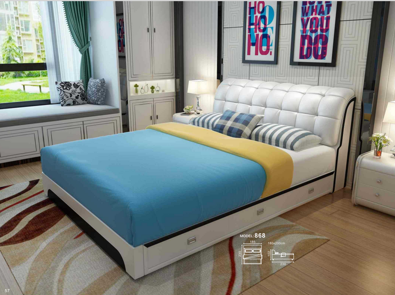 Double bed Marriage bed design luxury Luxor upholstered bed design bed leather