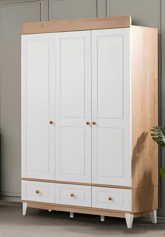 Wardrobe Children's Room White Cabinet Wood Children's Furniture Wood Modern New