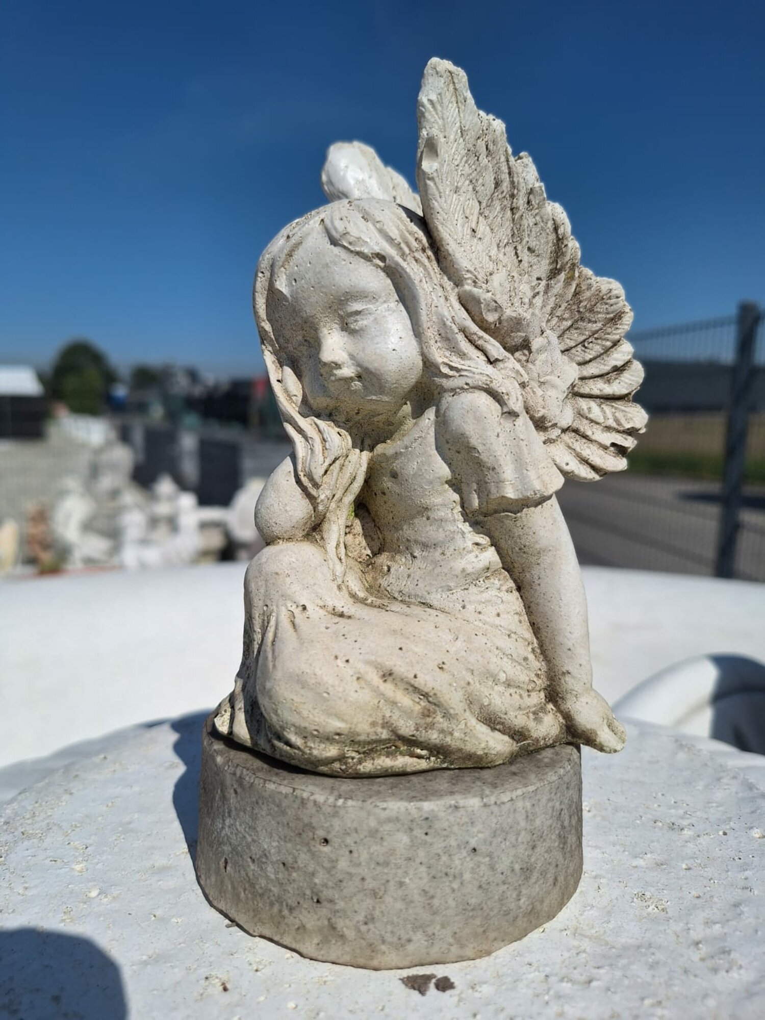 Statue Figure Angel on Earth Garden Statues Sculptures Decoration Immediately