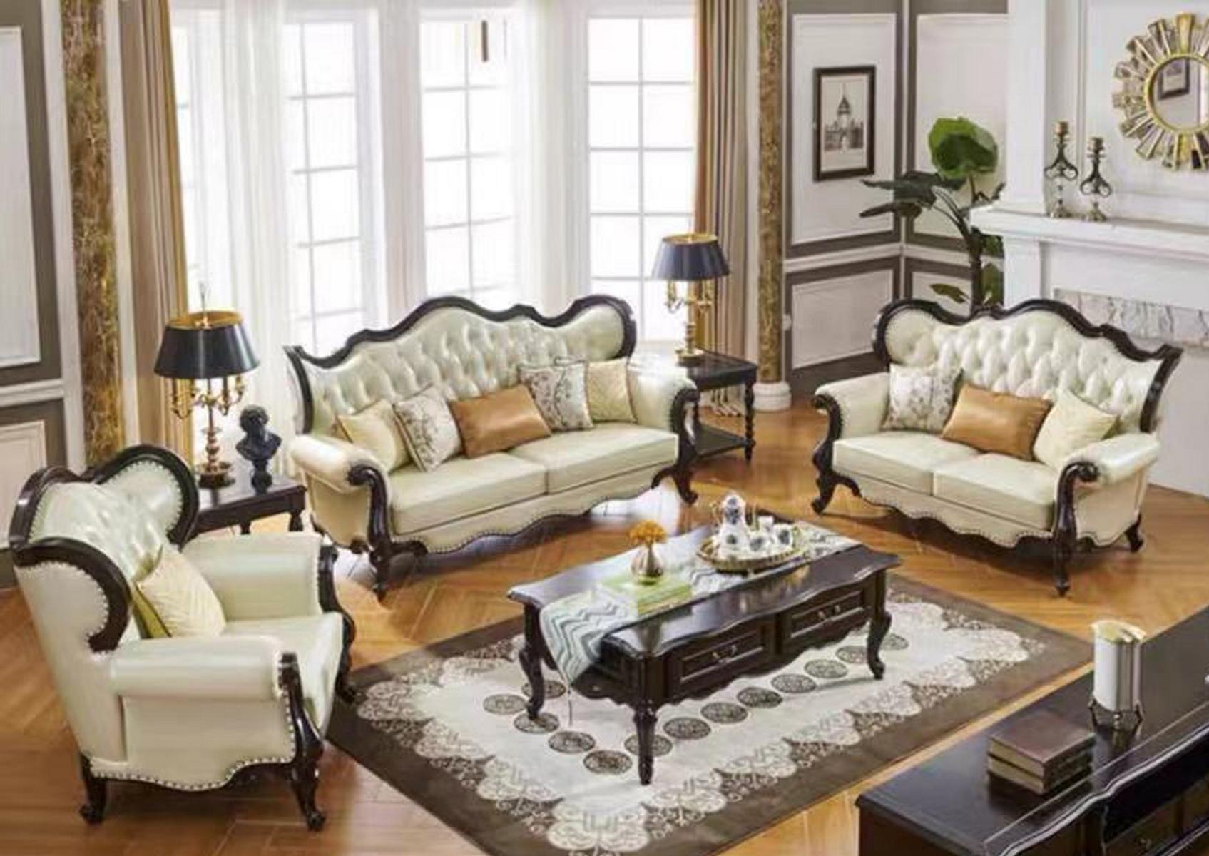 Group sofa set 3+3+1 seater luxury sofa armchairs sofas leather set