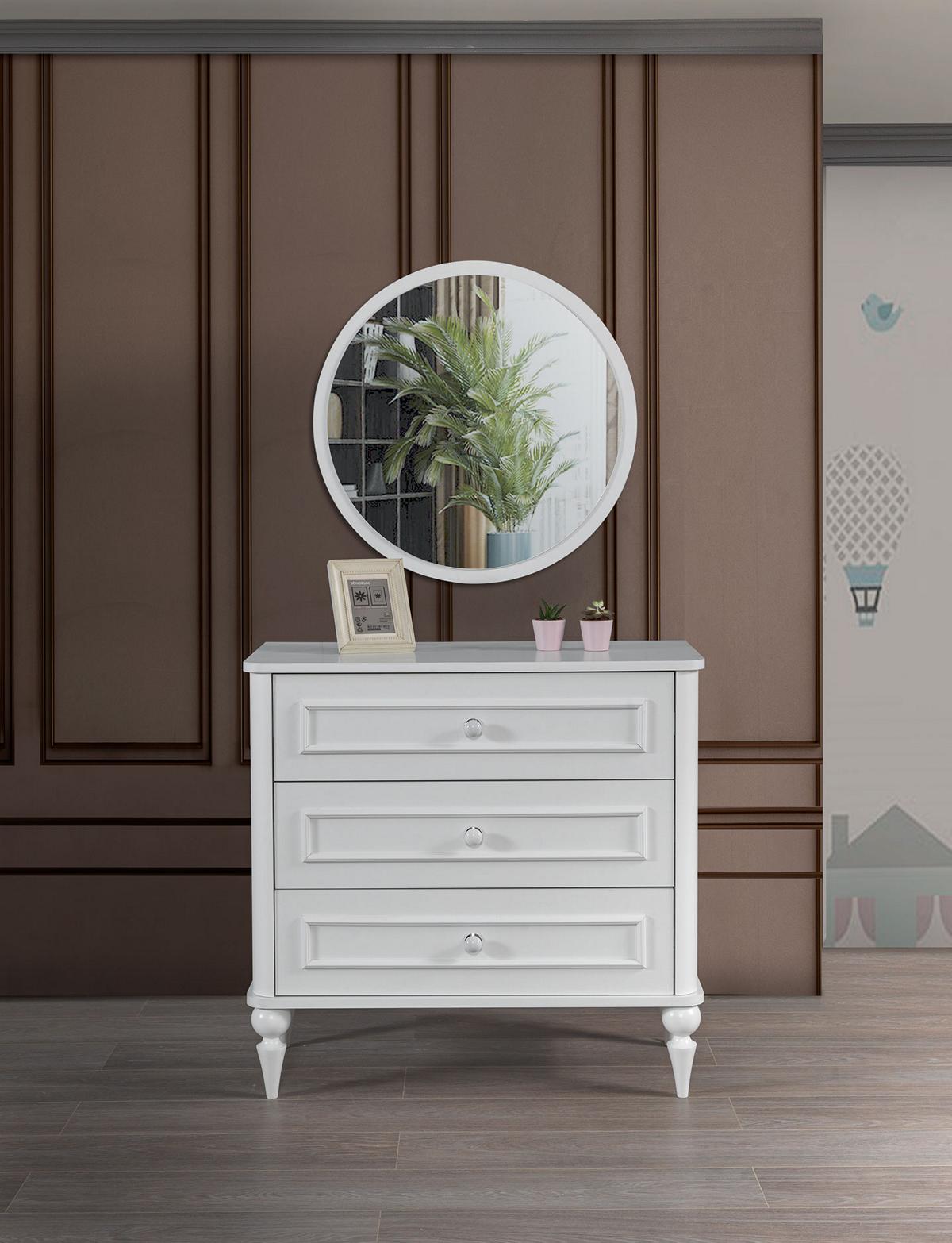 Classic Chest of Drawers Country Style Chests of Drawers Consoles White 3 Drawers