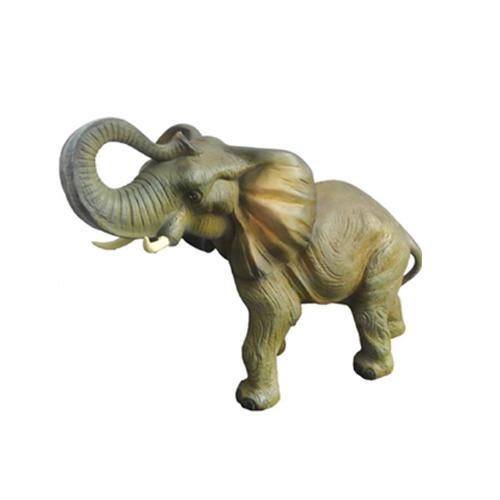 Decorative garden sculpture designed as natural colored elephant figure 88cm height