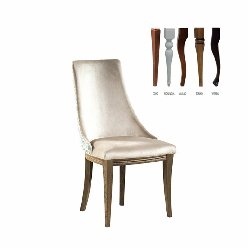 Modern designer upholstered chair textile leather fabric - model CM-U1