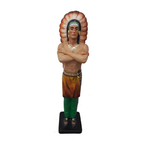 Decorative sculpture designed as american indian exhibitor 192cm height