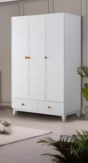 Clothes Closet Designer Wardrobes Furniture Children's Room Wood Luxury White