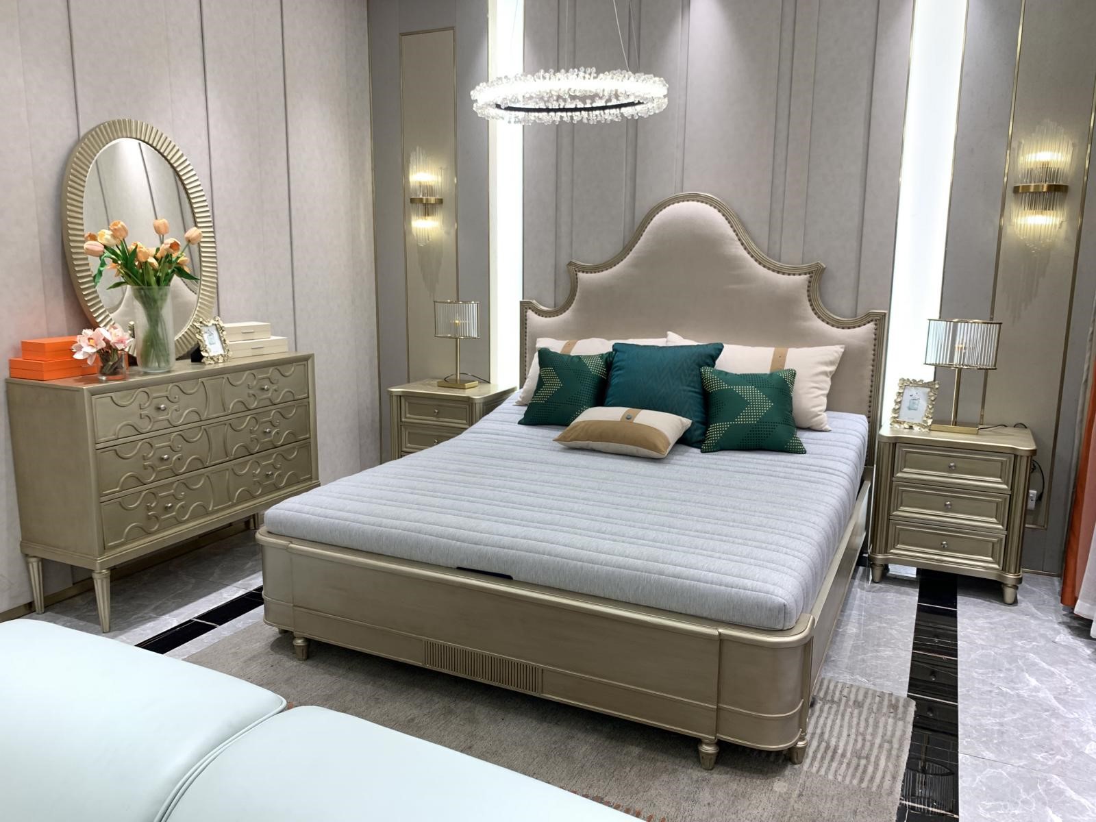 Bedroom Design Bed Set Beds 2x Nightstand 3pcs. Furniture Complete