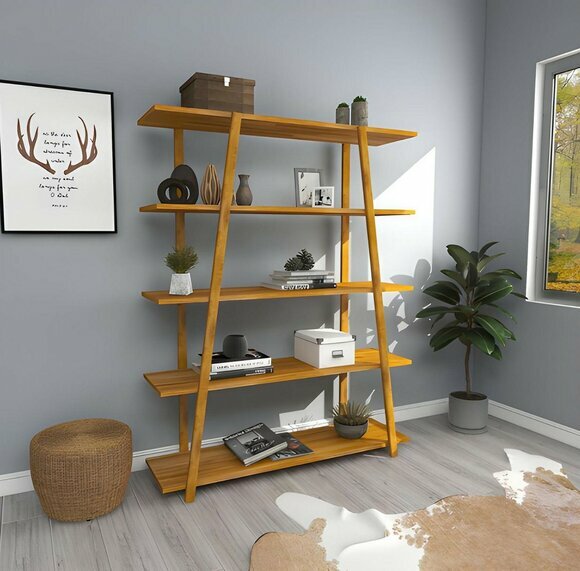 Modern Wooden Bookshelf High Quality Shelves Living Room Luxury Cabinets