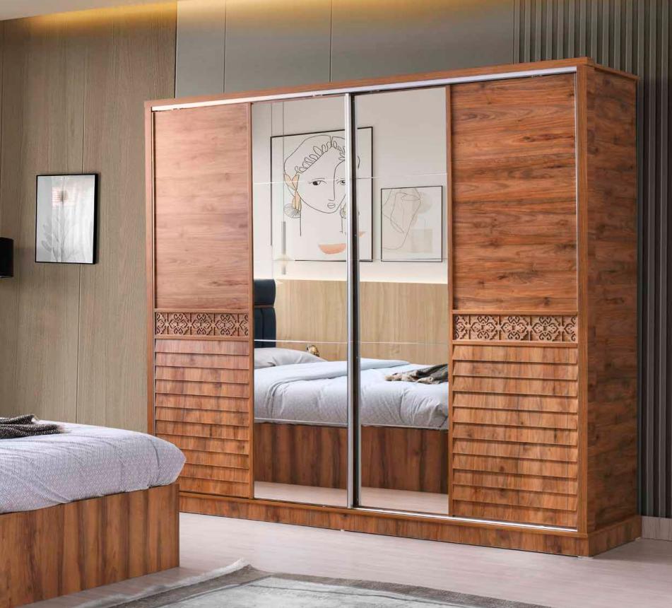 Wardrobe Rectangular Modern Design Style Bedroom Brown