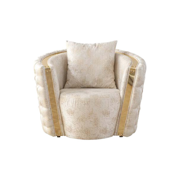 Armchair single seater luxury 1 seater upholstered seat designer textile modern new