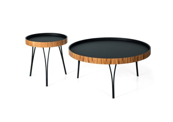 Coffee table black modern living room table tables 2x designer coffee table