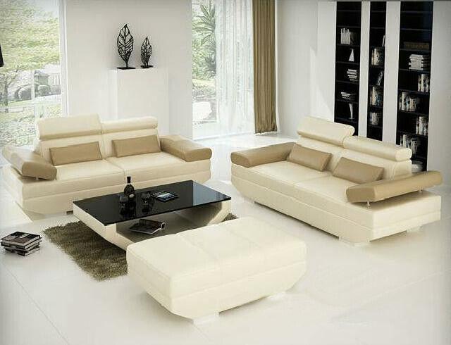 Living area sofa with USB couch sofa set upholstered set leather Alfred