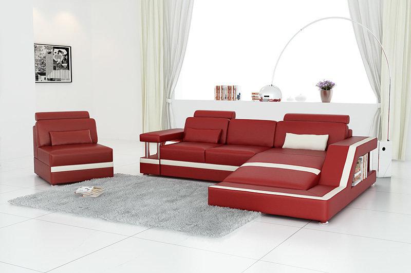 Designer sofa living leather sofa HAMBURG VI