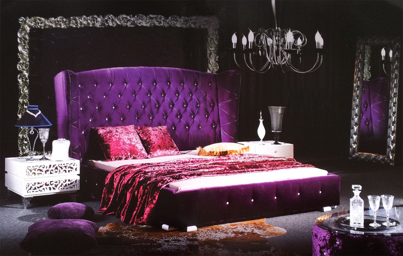 Purple double deals bed frame