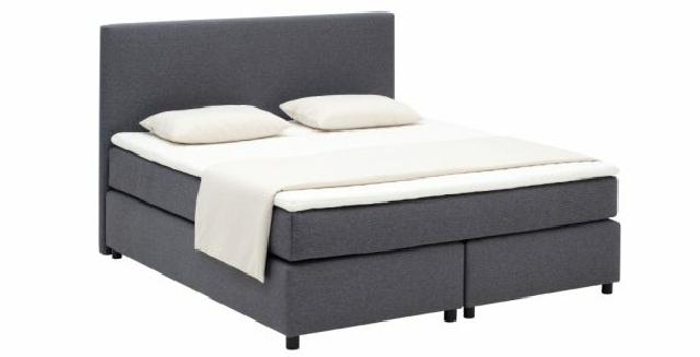 Continental textile/leather upholstered double bed made of real wooden frame model - M100