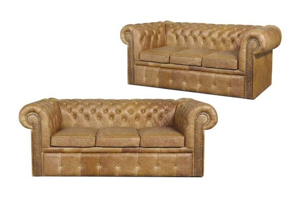 Chesterfield Designer Sofa Couch Upholstery Set 3 Seater Napoli Sofas Furniture