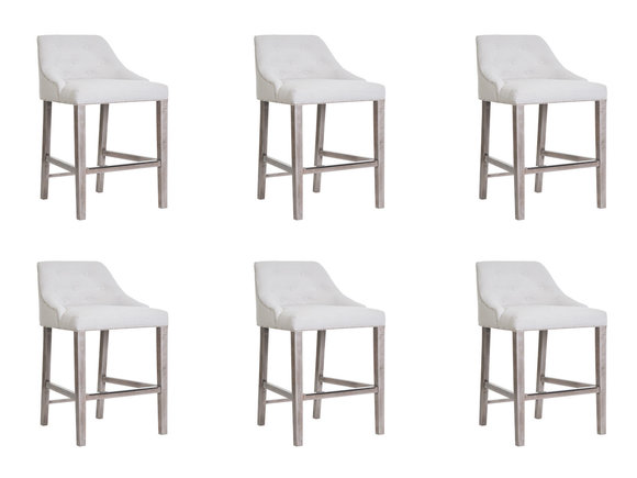 6x set modern chesterfield style bar stools/armchairs with backrest