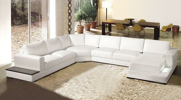 LEATHER SOFA COUCH LIVING LANDSCAPE CORNER SOFA CORNER SET DESIGN MODERN SOFA A1127