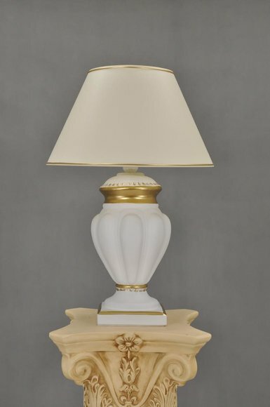 Design classic antique style made of stucco/acrylic table lamp XXL 58cm