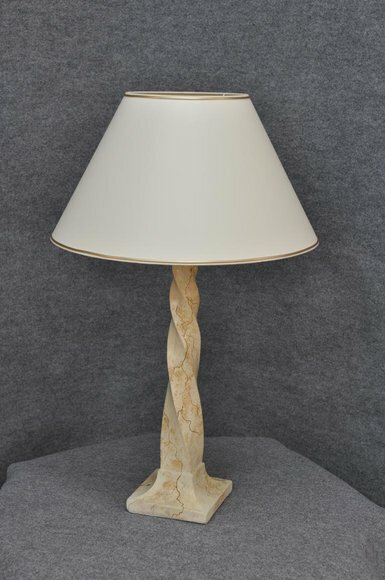 Design antique roman column style antique/stucco table lamp XXL 72cm high