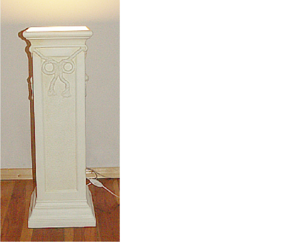 Antique roman design column of light stand made of acrylic/stucco material, 75 cm