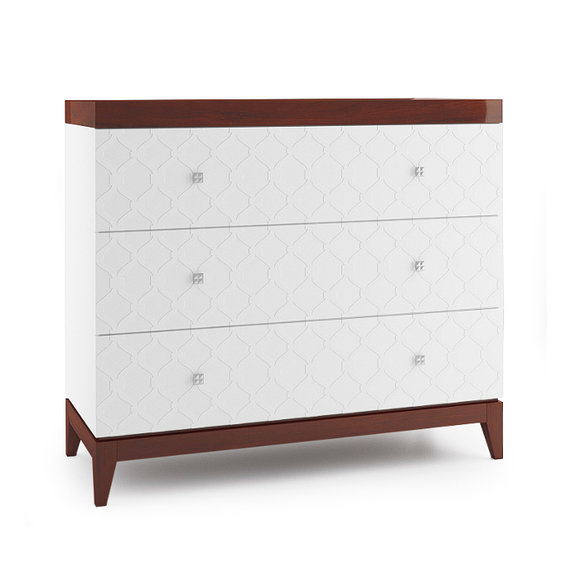 Modern style made of real wooden chest of 3-drawers, model - VI-K2sz