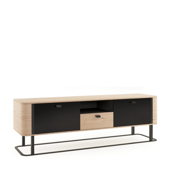 Modern style made of real wooden TV lowboard with 3-sliding drawers & shelf, model - GR RTV II