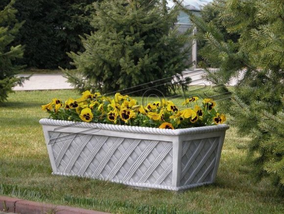 Flower Pots Box Pot Flower Pots XXL Concrete Garden Terrace Sculpture S104032