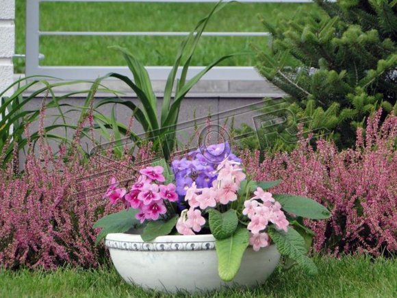 Flower Basket Flowers Vase Vessel Garden Terrace Decoration Statue Figures S204042