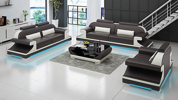 Leather sofa couch living area 3+2+1 seater set sofa set sofa G8021D