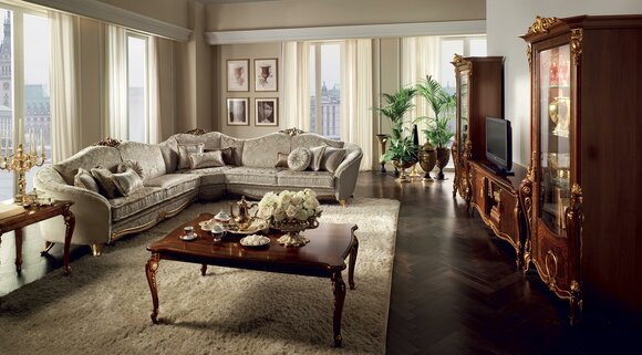 Classic style luxury living room long corner couch/sofa Italian furniture arredoclassic™