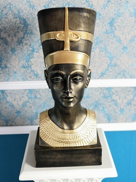 Design Egyptian Figure Nefertiti Bust Statue Sculpture Sculptures Decoration