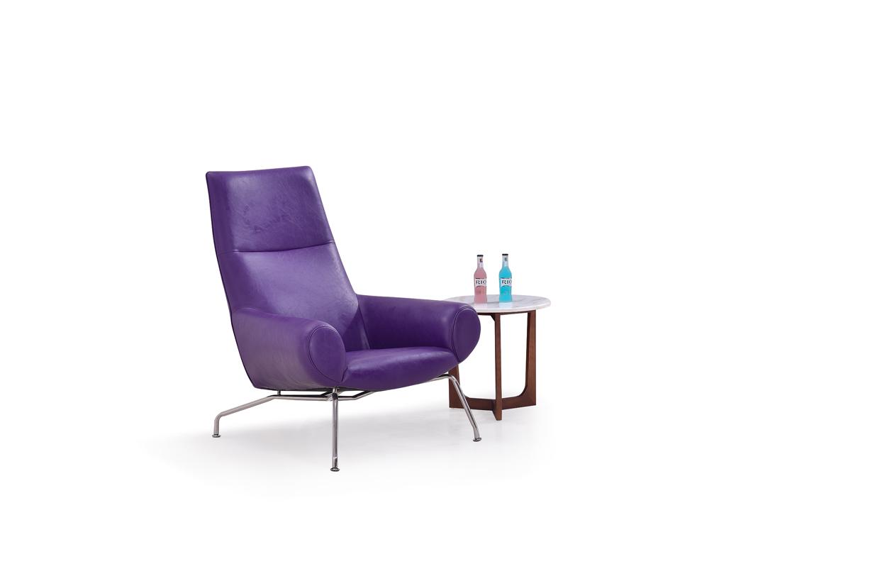 Purple Lounge Club Armchair Television Club Relax Leather Couch Upholstery 1 Seater Design