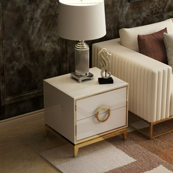 Design Night Table Console Side Tables Bedroom Metal Luxury Consoles