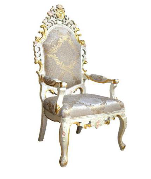 Chair throne armchair set dining room designer wooden antique style baroque rococo furniture