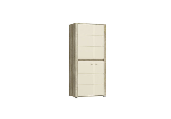 Modern style designer wardrobe 90cm made of MDF/chipboard with 2-swing doors & handles