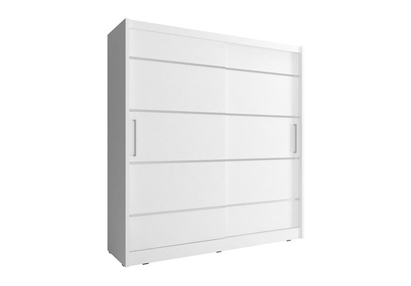 XXL massive designer wardrobe in modern style made of MDF material with 2-sliding doors 180cm