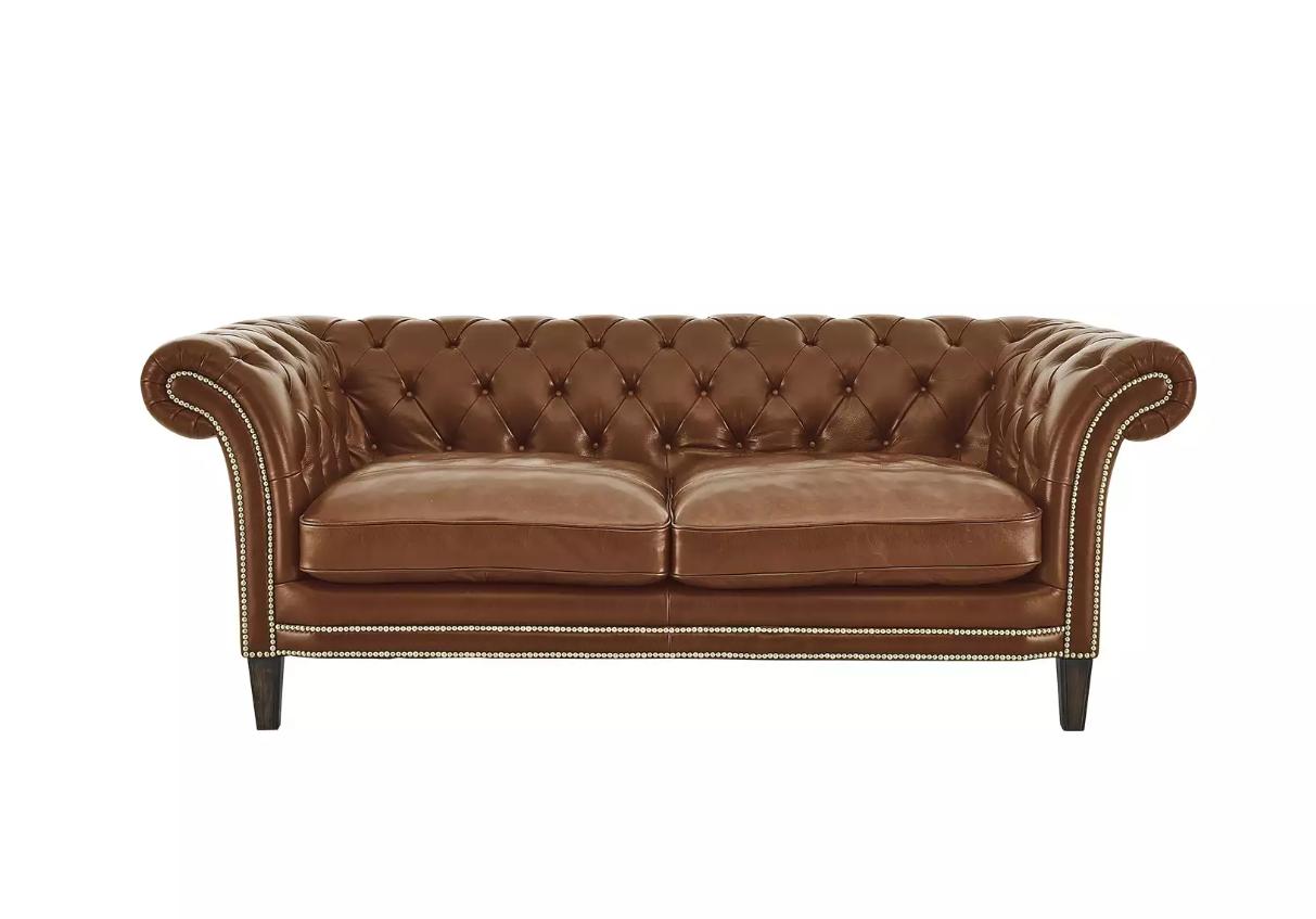 Chesterfield Sofa Couch Upholstery Fabric leather Couches Upholstery Set 3-seater