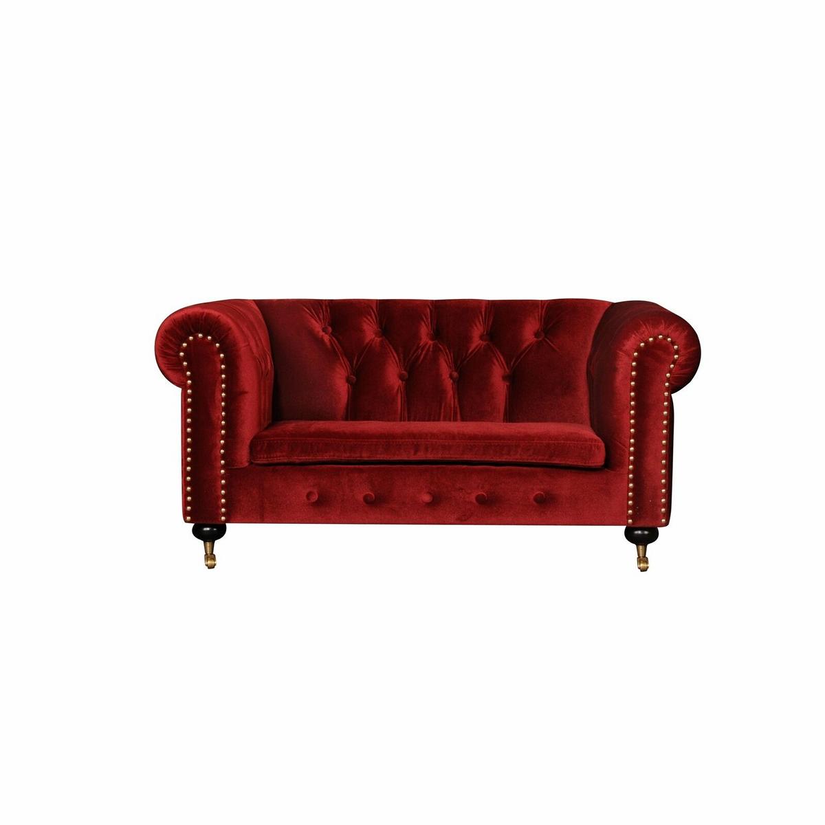 Baroque rococo couch - Chesterfield fabric sofa 2 seater leather textile jvfurniture®