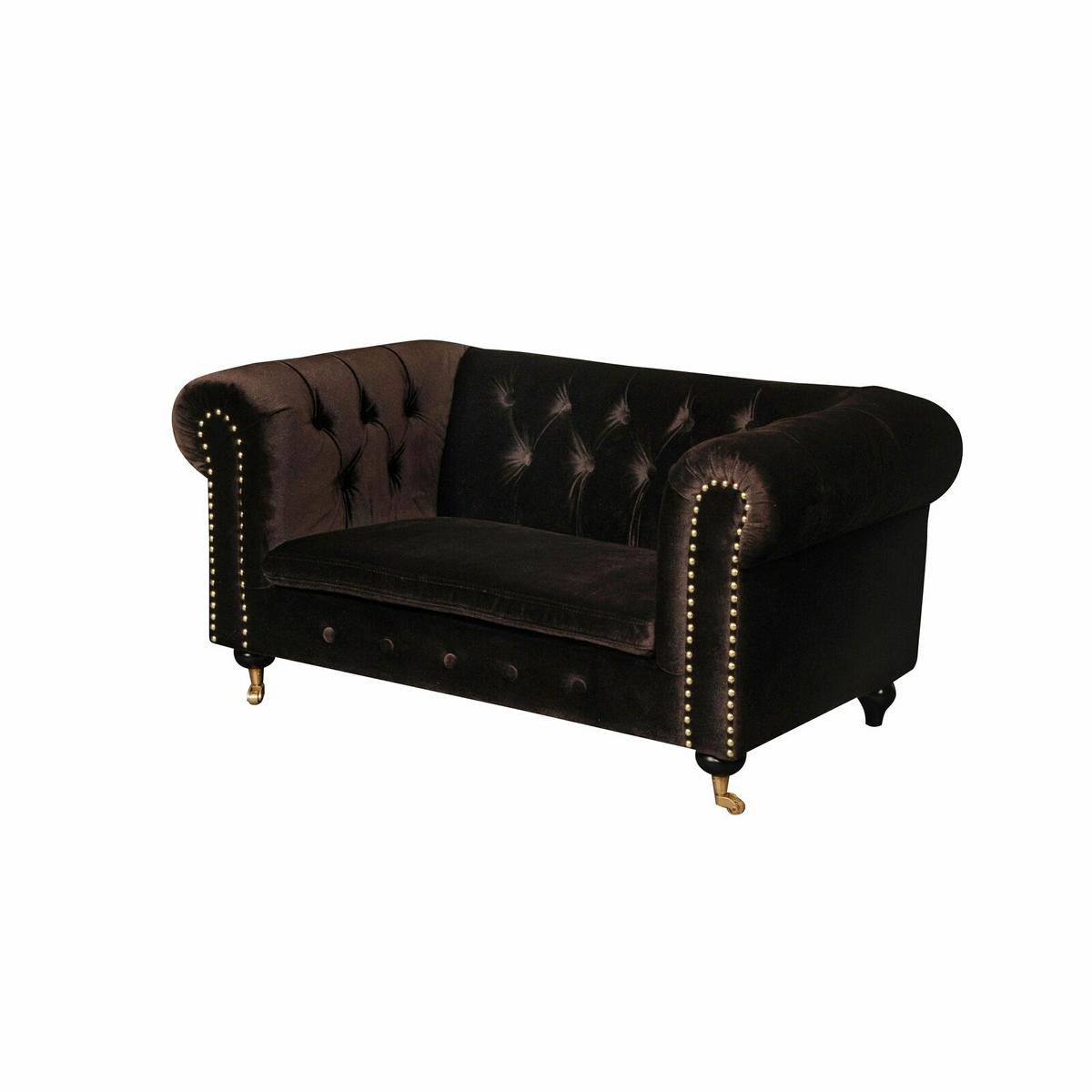 Chesterfield 2-Seater Classic Luxury Baroque Rococo Sofa Textile Leather Couch