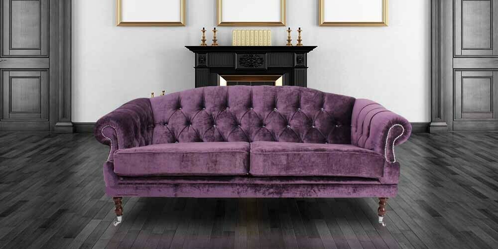 Baroque Rococo Sofa Couch Textile Velvet Chesterfield - Designer Couches - JVFurniture®