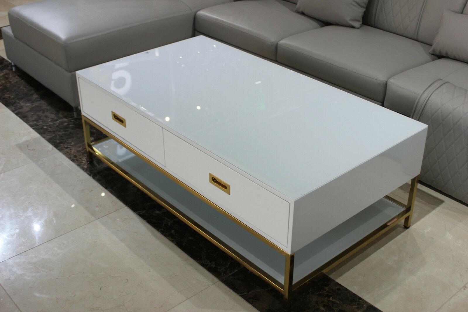 Coffee Table Side Table Living Room Table High Gloss Metal IMMEDIATELY