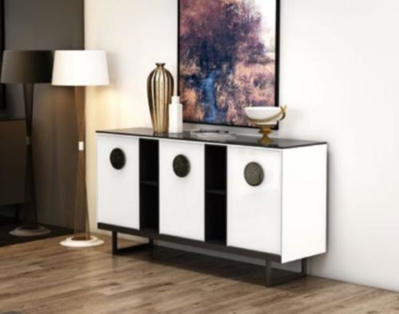 Designer Chest of Drawers Cupboard Shelf Metal Luxury Living Room Wood Chests of Drawers