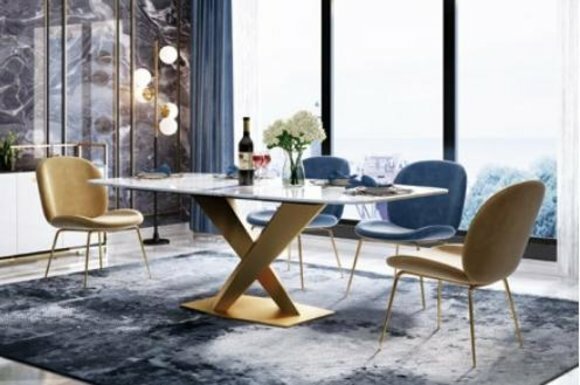 Dining Table + 4x Chairs Chair Dining Set Dining Group Modern Table Tables New