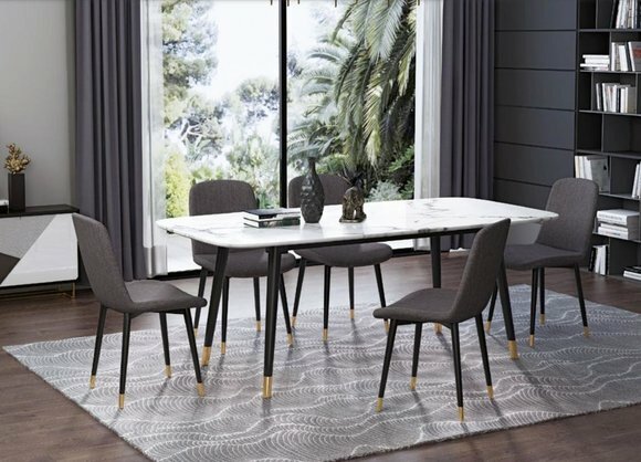 Dining Room Set Table 5x Chairs Seating Group Dining Room Set Table New