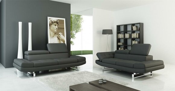 Leather Sofa Living Area 3+2 Seater Set Design Modern Sofa Couch