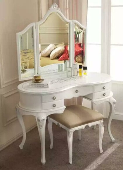 Dressing table with mirror Complete set bedroom New 2-part. console