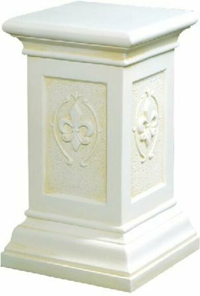 Classic style acrylic/stucco decorative rectangular floor/flower stand 45 cm height, model - 1032