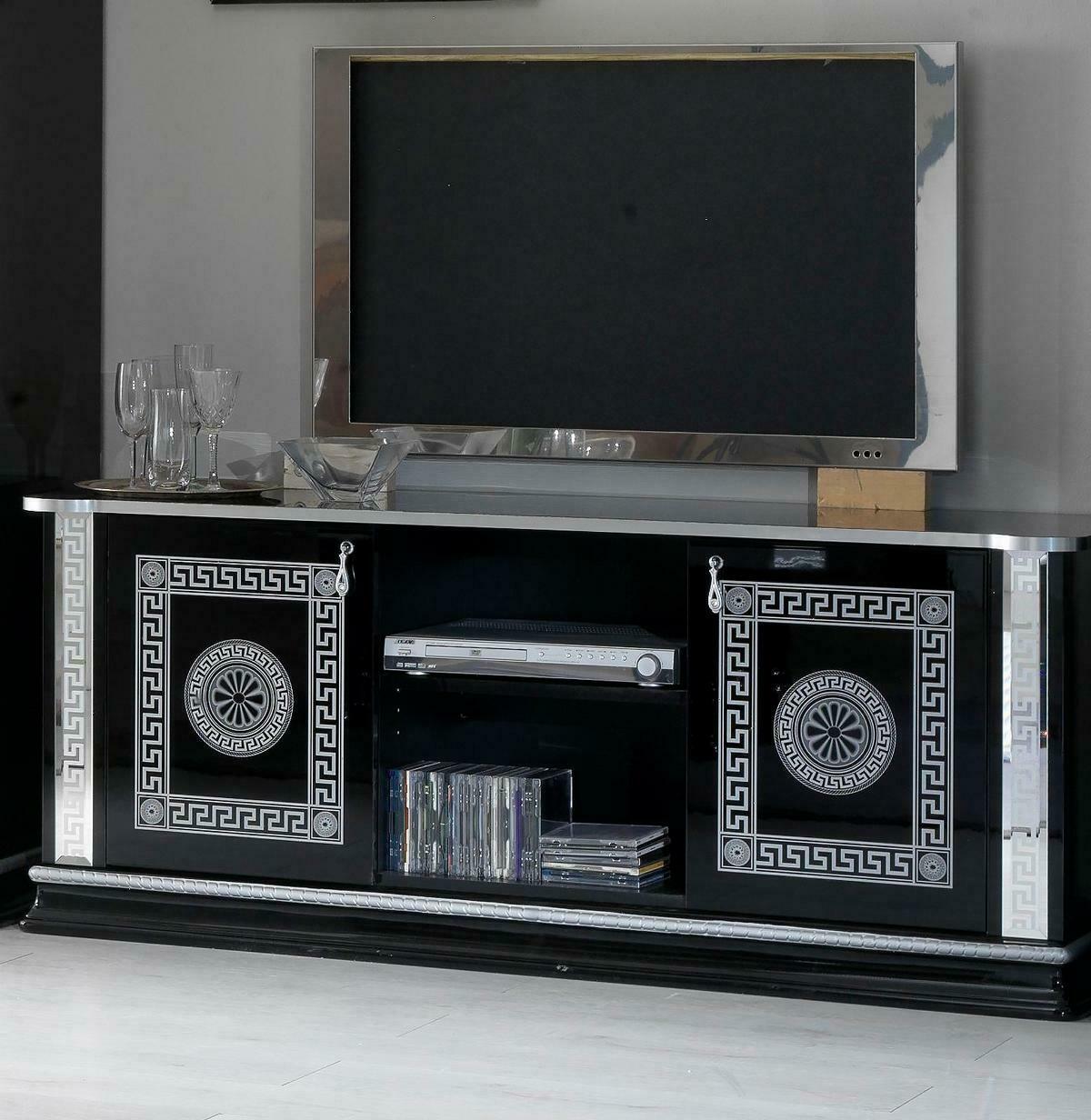 Black TV Table RTV Cabinet Lowboard Furniture TV Table Design TV Cabinet