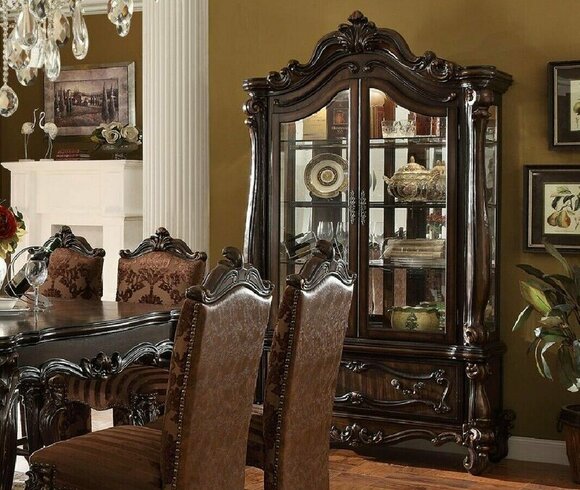 Display Case Cabinet Showcases Living Room Show Cabinets Design Baroque Rococo Brown