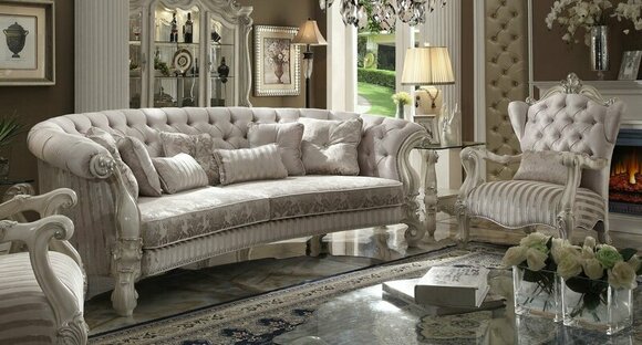 Chesterfield Sofa 4 Seater Couch Upholstery Luxury Classic Textile Sofas Baroque